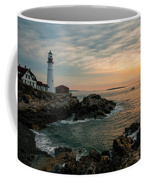 America Coffee Mug featuring the photograph Portland Head Sunrise Final by ProPeak Photography
