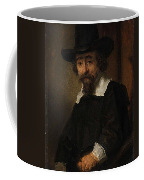 Portrait of Dr Ephraim Bueno. Coffee Mug by Rembrandt -1606-1669