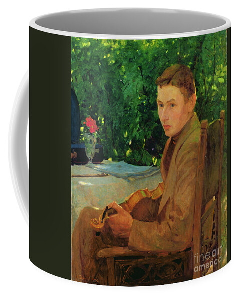 Painter Coffee Mug featuring the painting Portrait Of Friedrich Ahlers Hestermann 1900 by Arthur Siebelist
