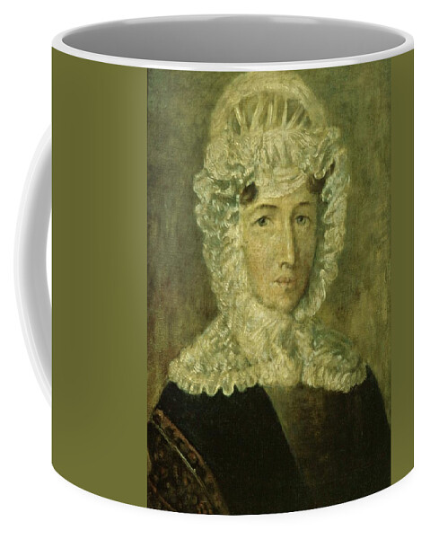 Kryzanowska Chopin Coffee Mug featuring the painting 'Portrait of Kryzanowska Chopin, mother of composer Frederic Chopin', 19th century , Oil on canvas. by Album