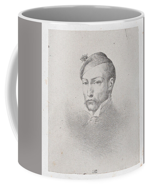 Leon Cogniet Coffee Mug featuring the drawing Portrait of Theodore Gericault by Leon Cogniet