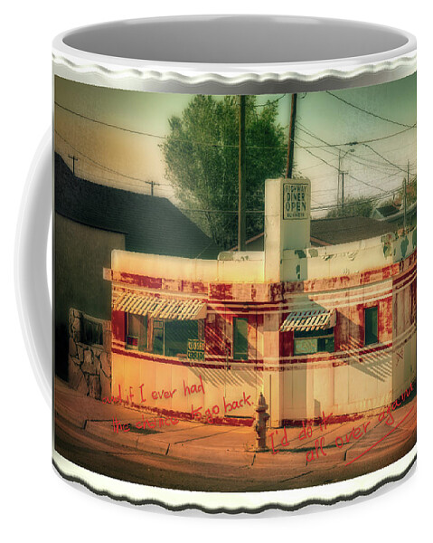 Highway Coffee Mug featuring the photograph Postcard for you N4 - The Diner by Micah Offman