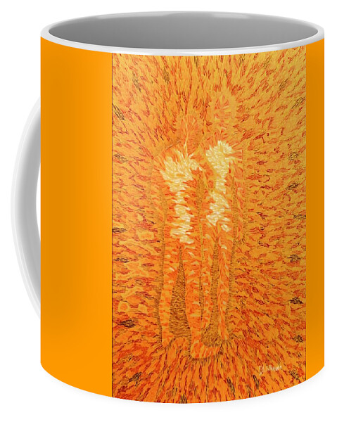 Fire Coffee Mug featuring the painting Power by DLWhitson