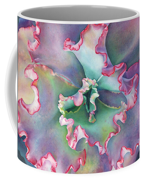 Succulent Coffee Mug featuring the painting Princess Lace by Sandy Haight