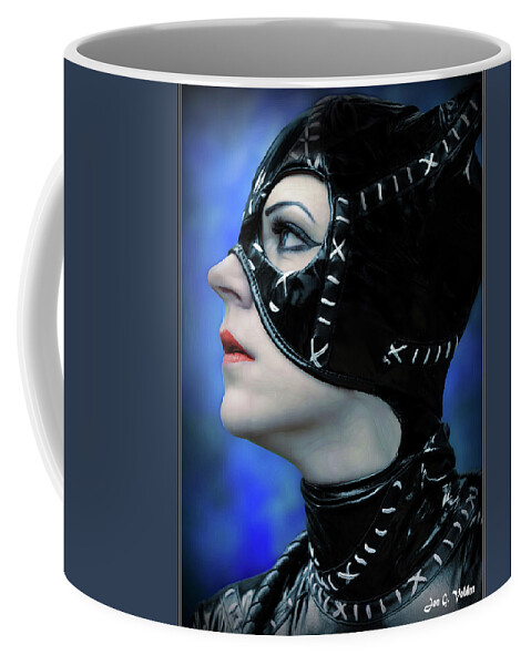 Cat Coffee Mug featuring the photograph Profile Of A Cat Woman by Jon Volden