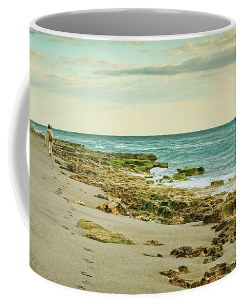 Beach Coffee Mug featuring the photograph Prophecy by Steve DaPonte