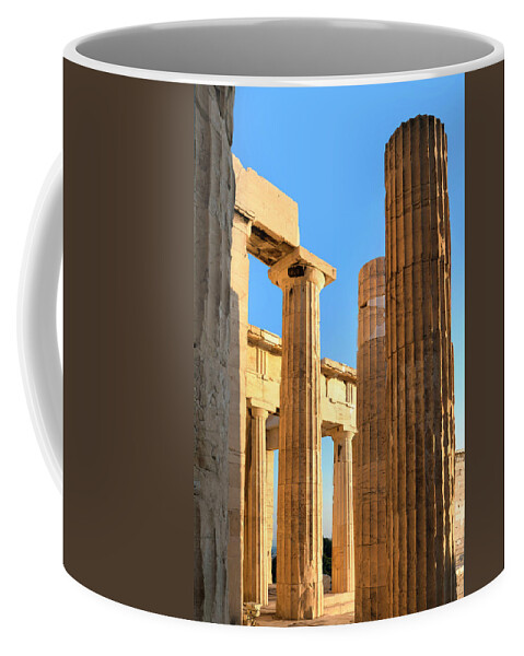 Estock Coffee Mug featuring the digital art Propylaea, Athens Greece by Claudia Uripos
