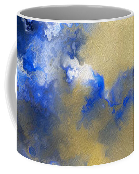 Blue Coffee Mug featuring the painting Psalm 23 4. You Comfort Me by Mark Lawrence