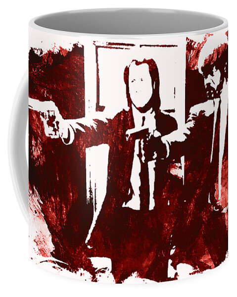 Pulp Fiction Coffee Mug featuring the mixed media Pulp Fiction 8a by Brian Reaves