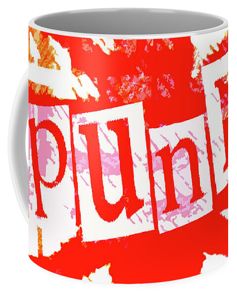 Punk Coffee Mug featuring the digital art Punk Union Jack Graphic by Roseanne Jones
