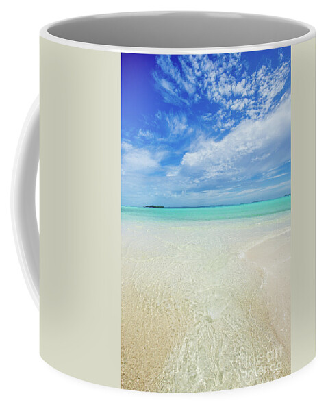 Aitutaki Coffee Mug featuring the photograph Pure Blue Bliss by Becqi Sherman