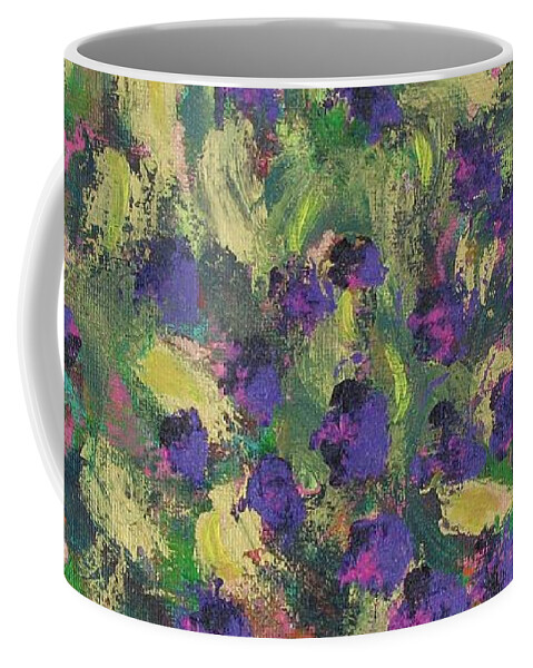 What Get For Coffee Mug featuring the painting Purple and Gold by Corinne Carroll