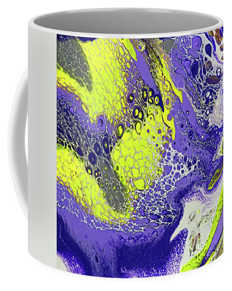 Abstract Painting Coffee Mug featuring the photograph Purple and Yellow by Steve DaPonte