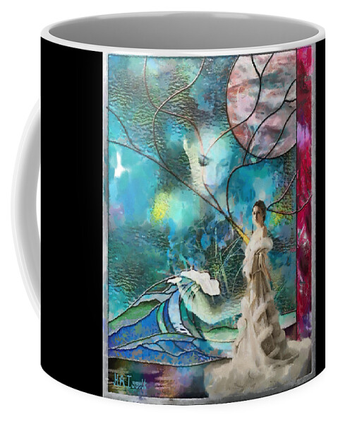Woman Coffee Mug featuring the digital art Queen in glass castle by Humphrey Isselt