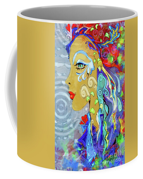 Woman Coffee Mug featuring the drawing Rachel's Hope by Elaine Berger