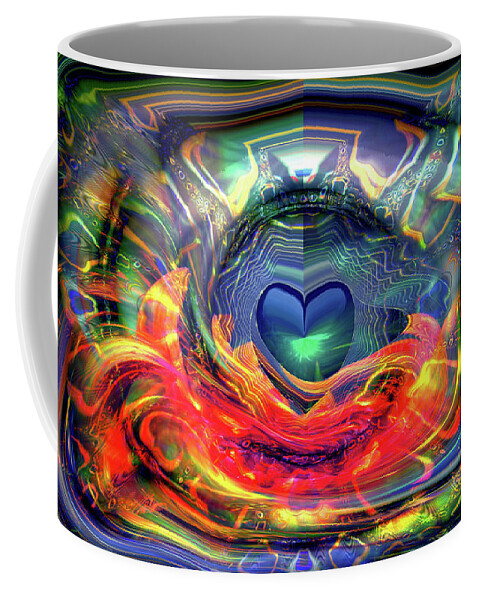 Radiating Love Coffee Mug featuring the digital art Radiating Love by Linda Sannuti