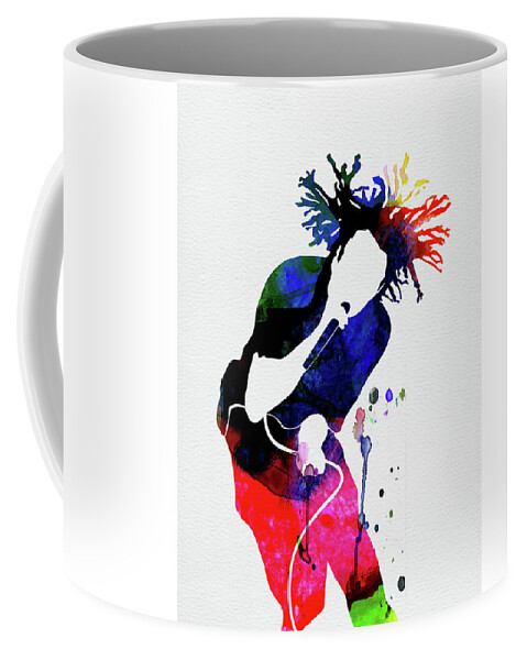 Rage Against The Machine Coffee Mug featuring the mixed media Rage Against the Machine Watercolor by Naxart Studio