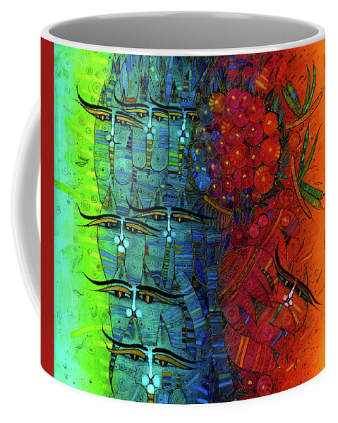 Albena Coffee Mug featuring the painting Rainbow by Albena Vatcheva
