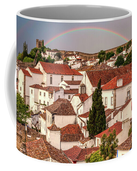 Castle Coffee Mug featuring the photograph Rainbow over Castle by David Letts