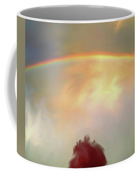 Digital Painting Coffee Mug featuring the mixed media Rainbow over Durango by Jonathan Thompson