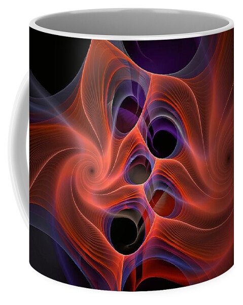 Rainbow Coffee Mug featuring the digital art Rainbow Roundup by Doug Morgan