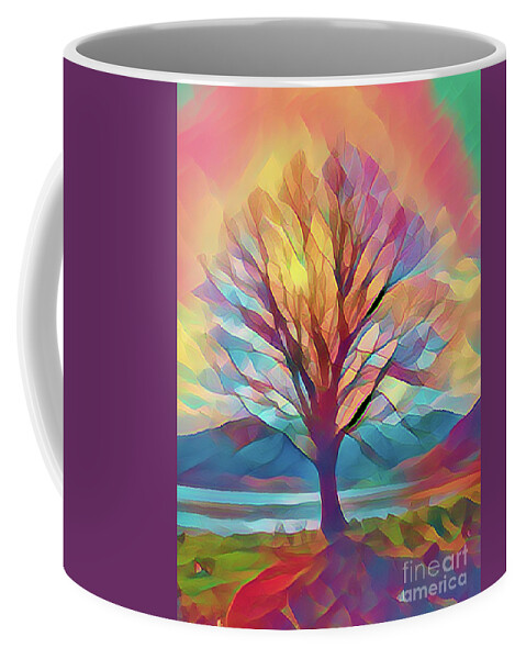 Tree Coffee Mug featuring the photograph Rainbow Tree by Lynn Bolt