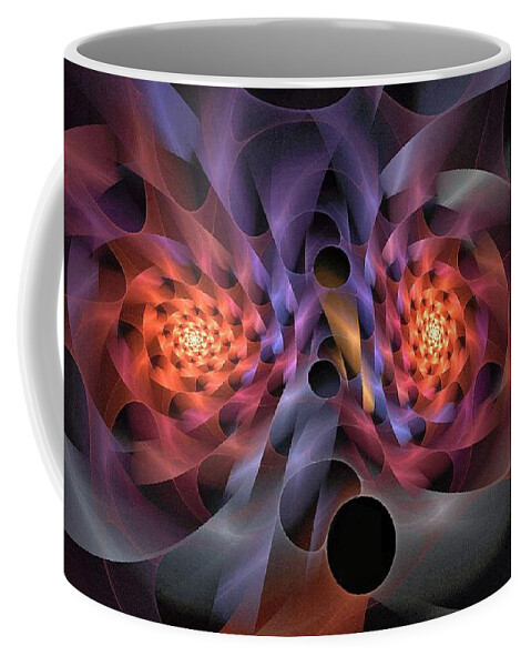 Rainbows Coffee Mug featuring the digital art Rainbow Wheels by Doug Morgan