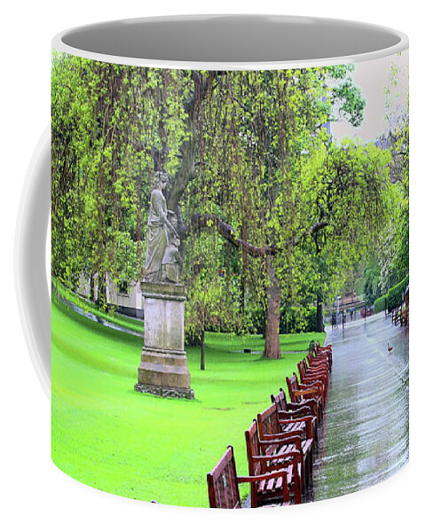 Edinburgh Coffee Mug featuring the photograph Rainy Day at Princes Street Gardens Edinburgh 6345 b by Jack Schultz