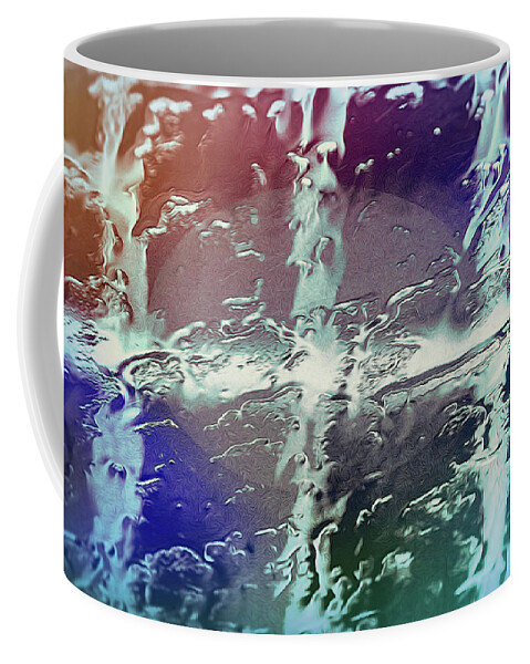 Windows Coffee Mug featuring the photograph Rainy Window Abstract by Cathy Kovarik