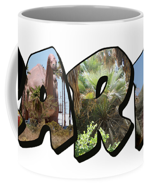 Large Letter Coffee Mug featuring the photograph RARR Big Letter Dinosaurs by Colleen Cornelius