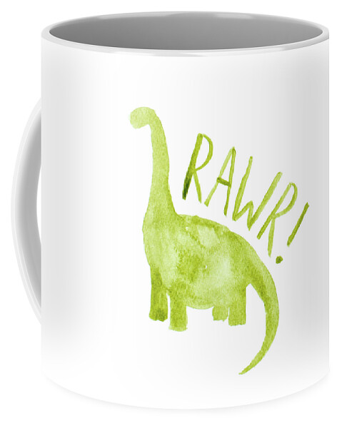 Rawr Coffee Mug featuring the mixed media Rawr! by Sd Graphics Studio