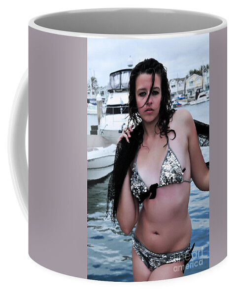 Girl Coffee Mug featuring the photograph Ready For A Dip by Robert WK Clark