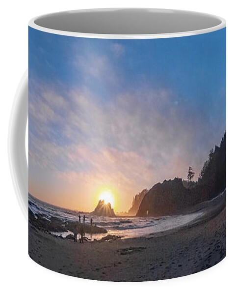 Landscape Coffee Mug featuring the photograph Realto Beach, Pano by Gary Hughes