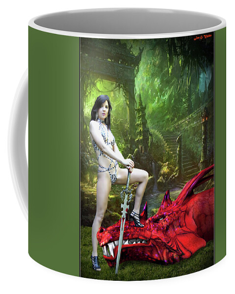 Fantasy Coffee Mug featuring the photograph Rebel Dragon Slayer by Jon Volden