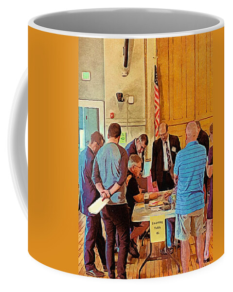 Photoshop Coffee Mug featuring the digital art Recount, contesting a ballot by Steve Glines