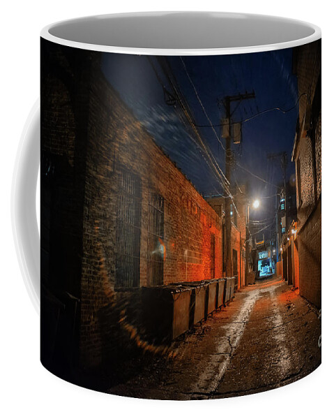 Alley Coffee Mug featuring the photograph Red Alley by Bruno Passigatti