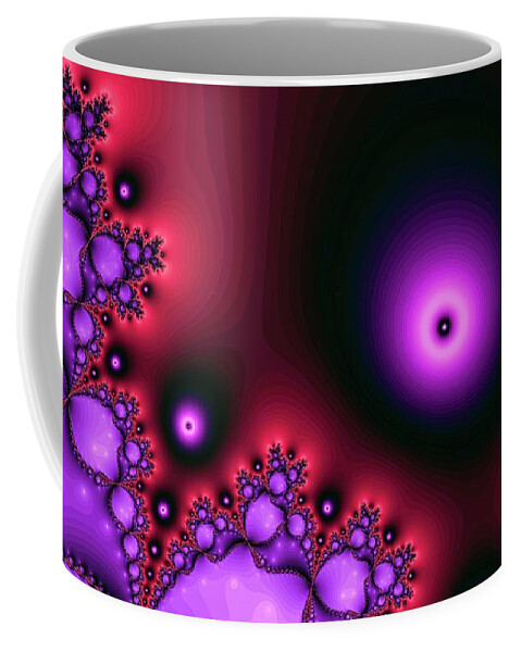 Fractal Coffee Mug featuring the digital art Red Glowing Bliss Abstract by Don Northup