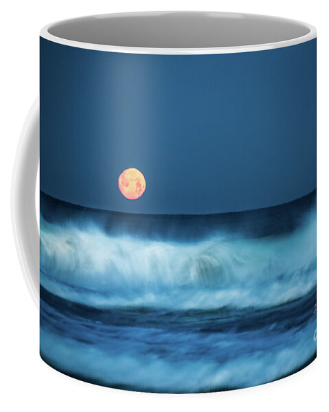 Moon Coffee Mug featuring the photograph Red Moon by Hannes Cmarits