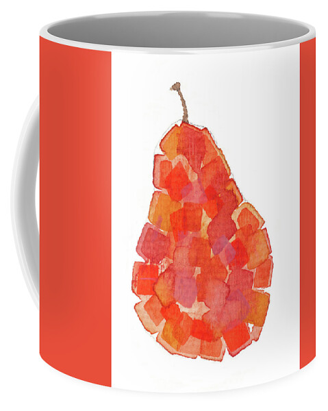 Pear Coffee Mug featuring the painting Red Pear by Marty Klar