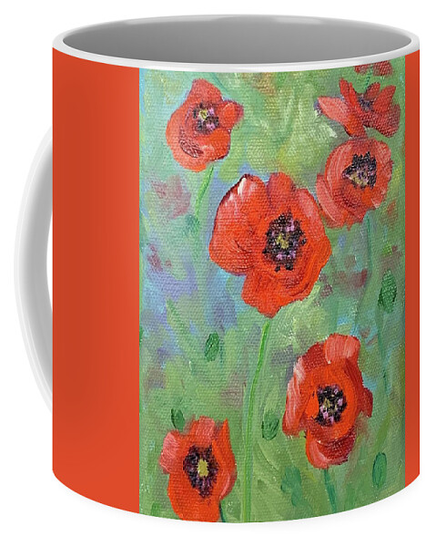 Poppies Coffee Mug featuring the painting Red Poppies by Melissa Torres
