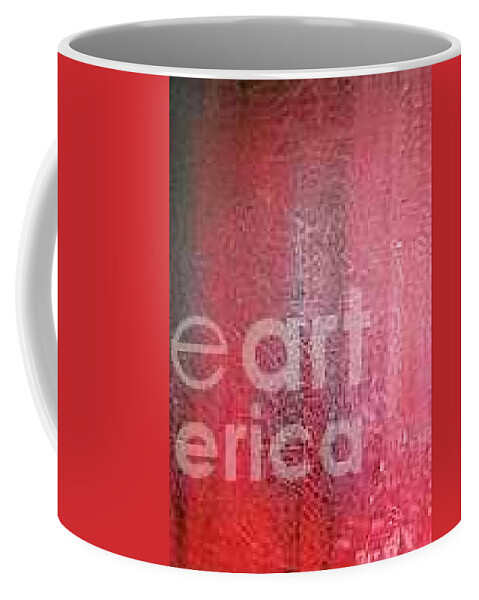 Mist Coffee Mug featuring the painting Red rain by Carrie Maurer