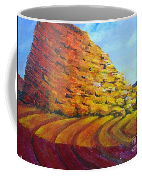 Red Rocks Coffee Mug featuring the painting Red Rocks by Saundra Johnson