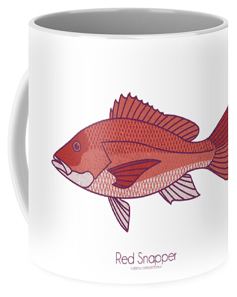 Red Snapper Coffee Mug featuring the digital art Red Snapper by Kevin Putman