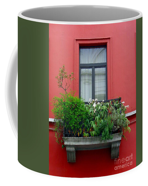 Balkony Coffee Mug featuring the photograph RED by Thomas Schroeder