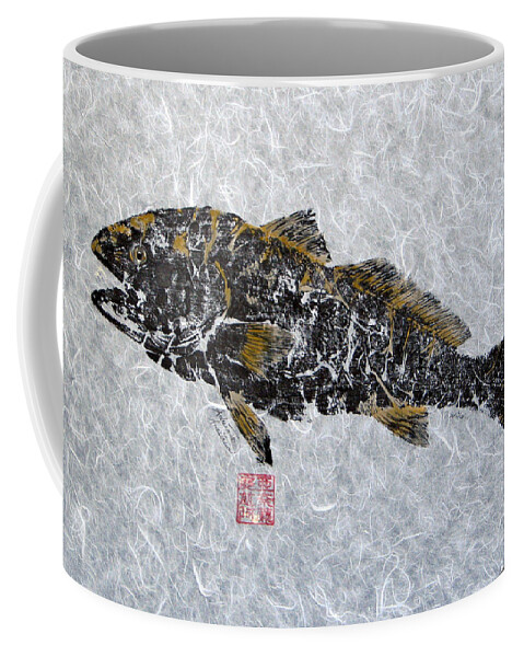 Redfish Coffee Mug featuring the painting Redfish - Golden with no Border by Adrienne Dye