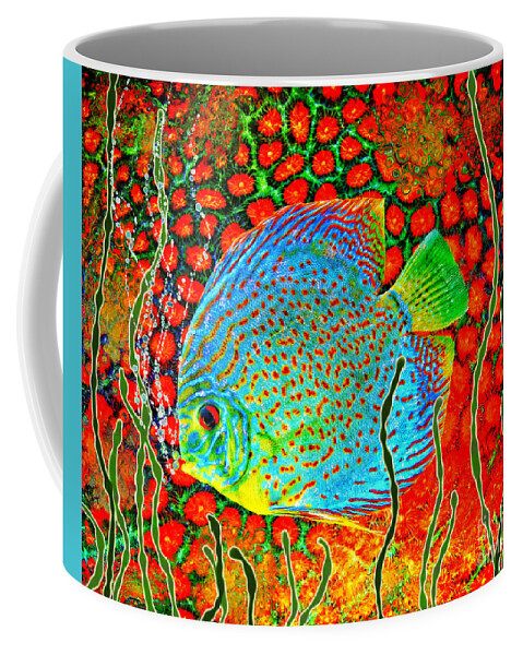 Discus Fish Coffee Mug featuring the photograph Discus Fish by Sandra Selle Rodriguez