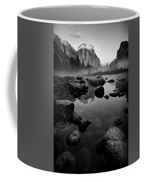Black And White Coffee Mug featuring the photograph Reflection in Yosemite II by Jon Glaser