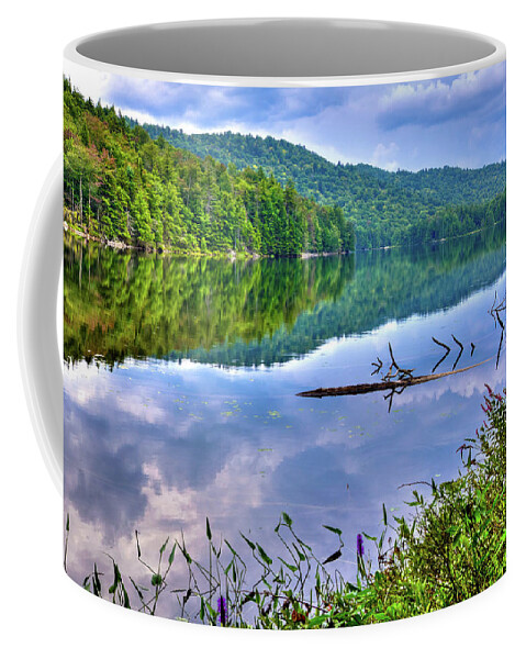Reflections On Sis Lake Coffee Mug featuring the photograph Reflections on Sis Lake by David Patterson
