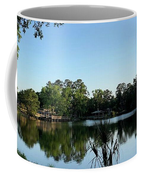 Reflections Coffee Mug featuring the photograph Reflections on Spring Lake by Dennis Schmidt