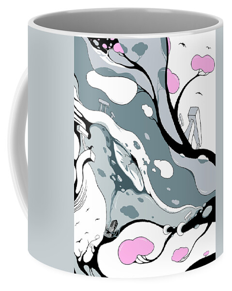 Trees Coffee Mug featuring the drawing Relics by Craig Tilley